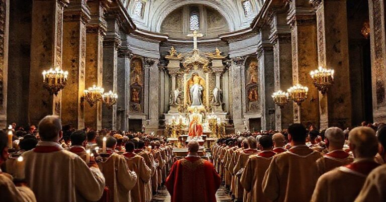 Traditionalna katolicka liturgia w Bazylice Św. Piotra z profanacją Mszy przez "kardynała" Konrada Krajewskiego przy grobie "świętego" Jana Pawła II