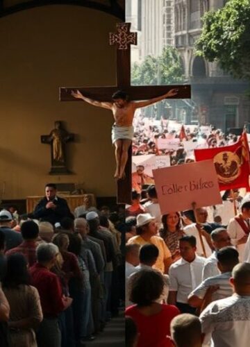 Profanacja Męki Pańskiej przez UNESCO w Iztapalapie Tradycyjne Drogi Krzyżowej kontrastujące z synkretycznym widowiskiem w Iztapalapie