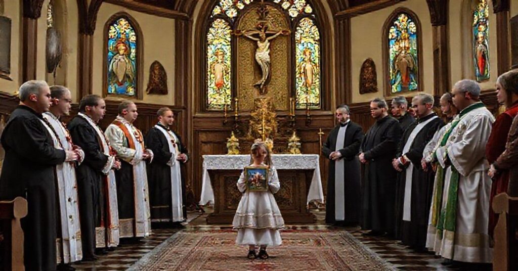 Wnętrze kościoła św. Stanisława BM w Rzymie podczas profanacyjnego wydarzenia z udziałem pseudokapłanów i schizmatyków.