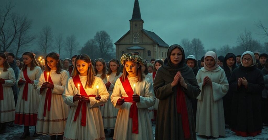 Tradycyjne katolickie przedstawienie profanacji św. Łucji w Szwecji