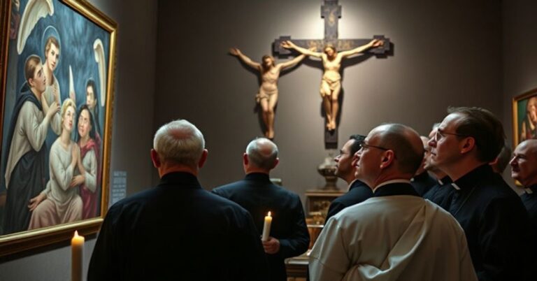 Sobór w Ołtarzewie z profanacją sztuki sakralnej przez modernistyczne obrazy ks. Urbanowicza