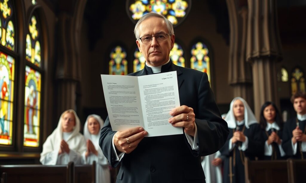 Profesor William Thomas pisze list do Leona XIV w tradycyjnym kościele katolickim.