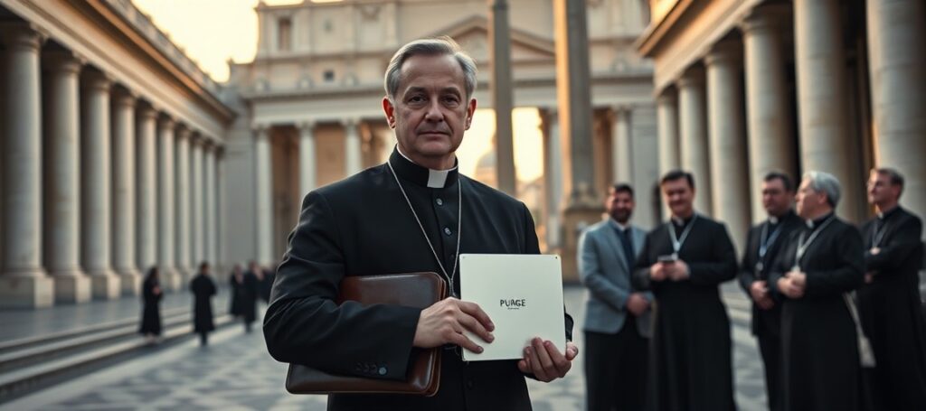 Antypapież Robert Prevost (Leon XIV) w pozowaniu PR w Rzymie - ironiczny obraz pustki sakramentalnej i medialnego PR Watykanu