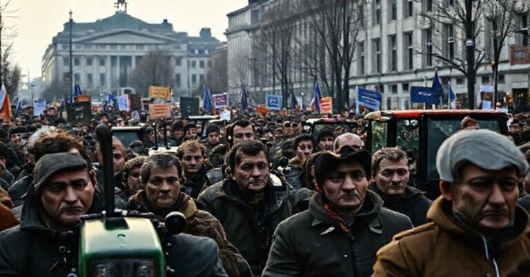 Rolnicy protestują w Brukseli przeciwko umowie UE z Mercosurem