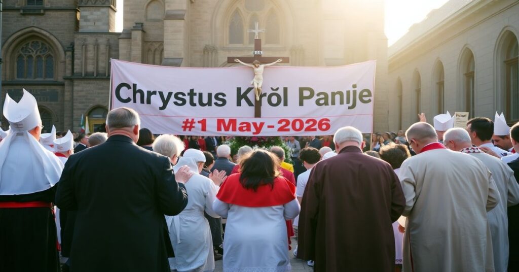 Wierni katolicy w Kanadzie modlący się przed krzyżem podczas pokojowych protestów przeciwko antychrześcijańskiemu projektowi ustawy C-9 w Ottawie