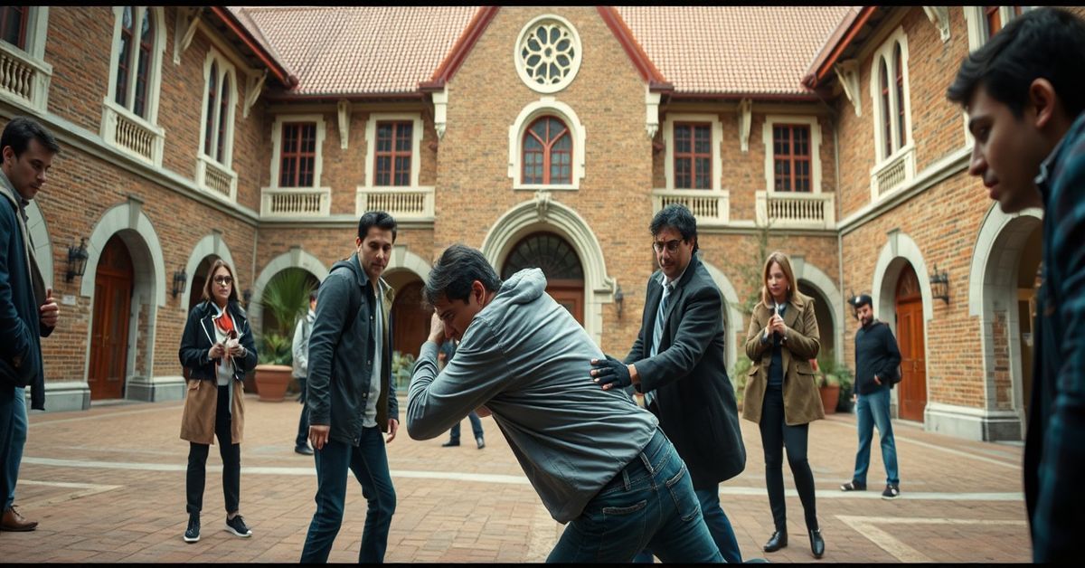 Przemoc w imię "wolności słowa" na Ohio State - schyłek edukacji Przemoc na Ohio State University: Luke Perez atakuje filmowcę Michaela Neumana