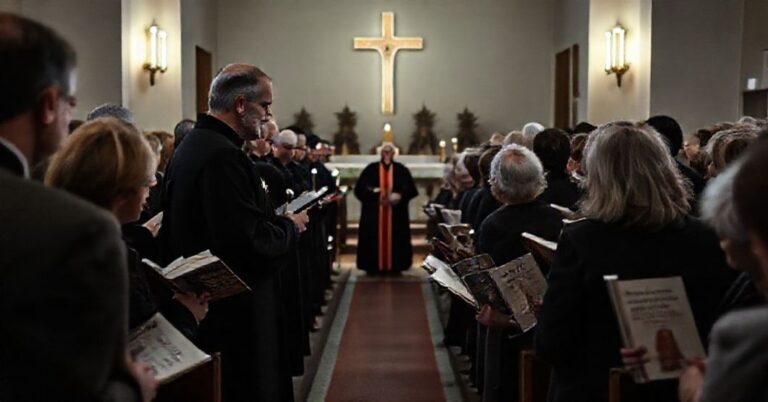 Tradycyjne katolickie uroczystości pogrzebowe ks. Tadeusza Białasa w Przemyślu z udziałem modernistycznych hierarchów kościelnych.