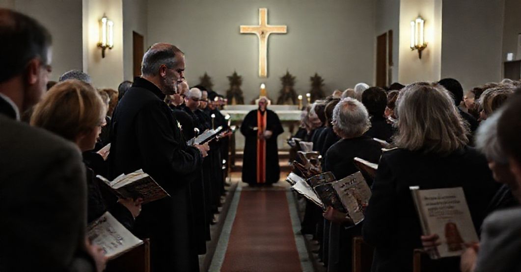 Tradycyjne katolickie uroczystości pogrzebowe ks. Tadeusza Białasa w Przemyślu z udziałem modernistycznych hierarchów kościelnych.