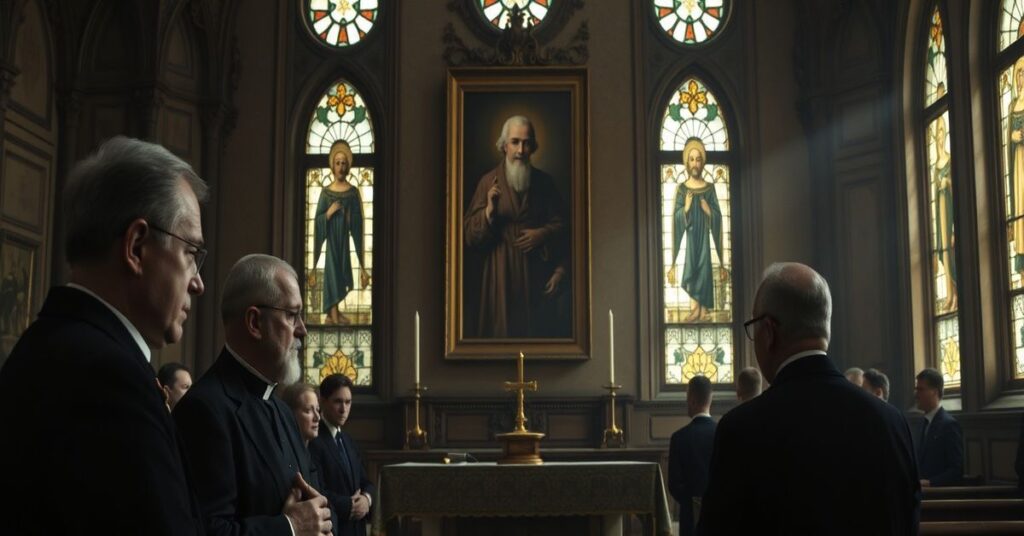 Wnętrze Wyższego Seminarium Duchownego w Przemyślu podczas kontrowersyjnej celebracji w intencji Józefa Michalika.