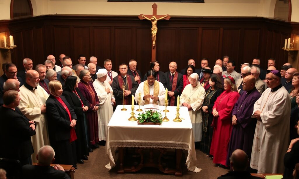 Grupa ponad 300 przywódców religijnych, w tym Marsha Forson z Konferencji Katolickiej Ohio, zebrała się w kaplicy katolickiej w celu podpisania listu do członków Zgromadzenia Ogólnego Ohio o zniesienie kary śmierci.