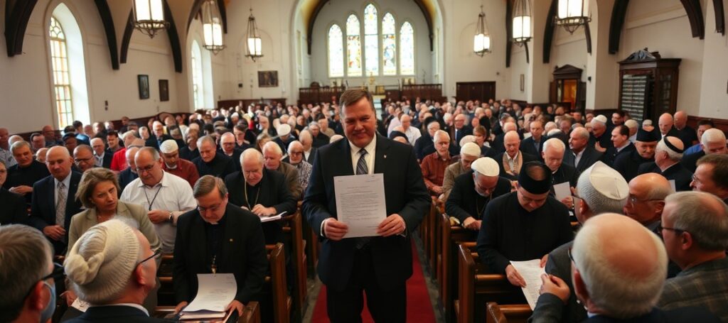 Zgromadzenie ponad 300 przywódców religijnych w Ohio podpisujących list przeciwko karze śmierci