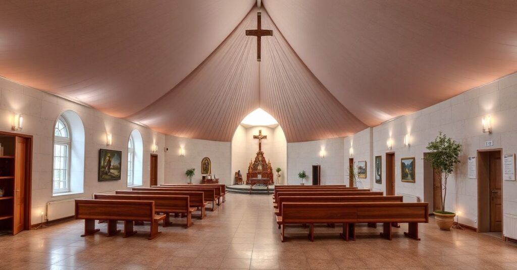 Pseudo-biskup Marek Solarczyk przemawia do zgromadzenia w pseudo-sanktuarium w Starej Błotnicy podczas obchodów Światowego Dnia Życia Konsekrowanego.