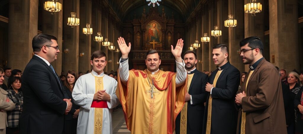 Pięciu młodych mężczyzn przyjmuje pseudo-ordination w archikatedrze lubelskiej od arcybiskupa Stanisława Budzika w 2026 roku