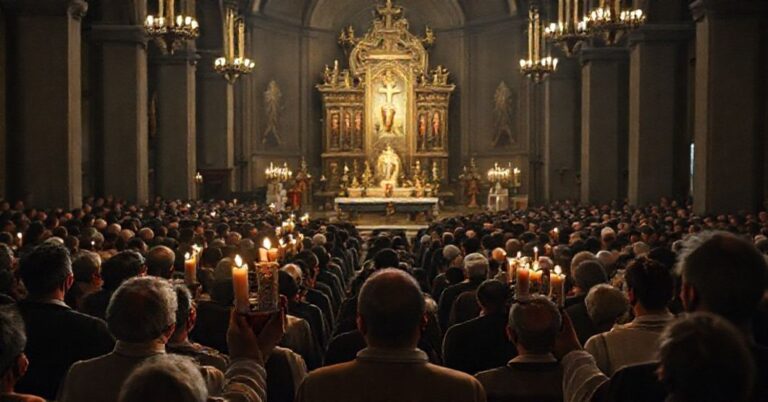 Uroczystość w Pińsku pod przewodnictwem "ks." Andrzeja Trona MSF z Apostolstwa Dobrej Śmierci