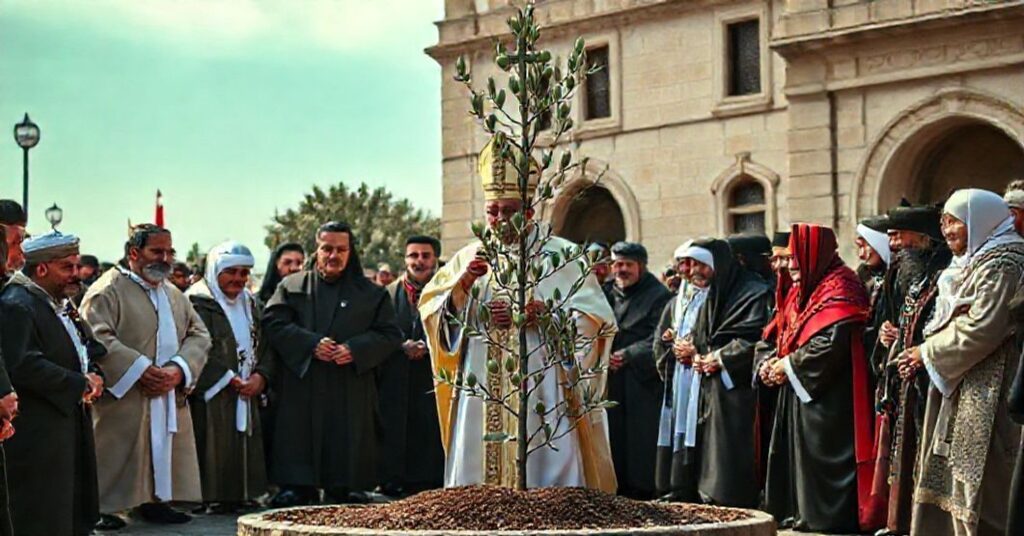 Pseudopapież Leon XIV podczas kontrowersyjnej uroczystości ekumenicznej na Placu Męczenników w Libanie