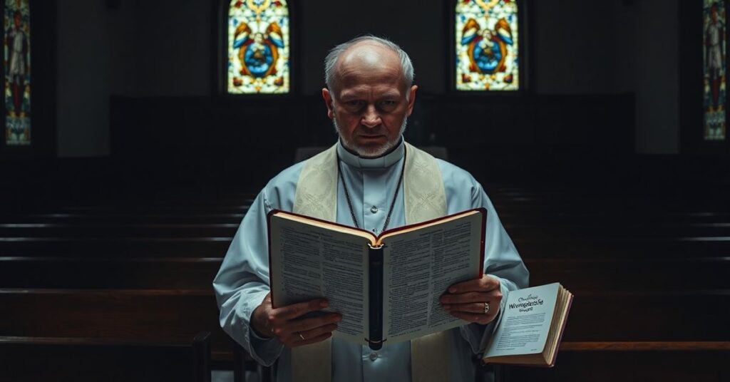 Pustka w posoborowym Kościele: pusty kościół z biblią i zaniechanym tabernakulum