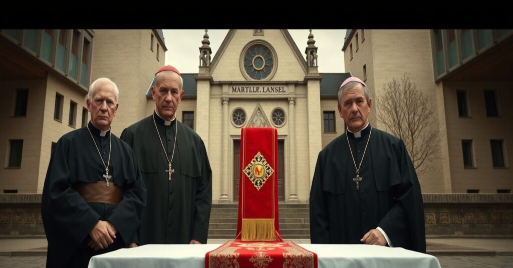 Rodzina Zollów w akademickich togi przed modernistycznym budynkiem z medalem Misji Jana Karskiego.