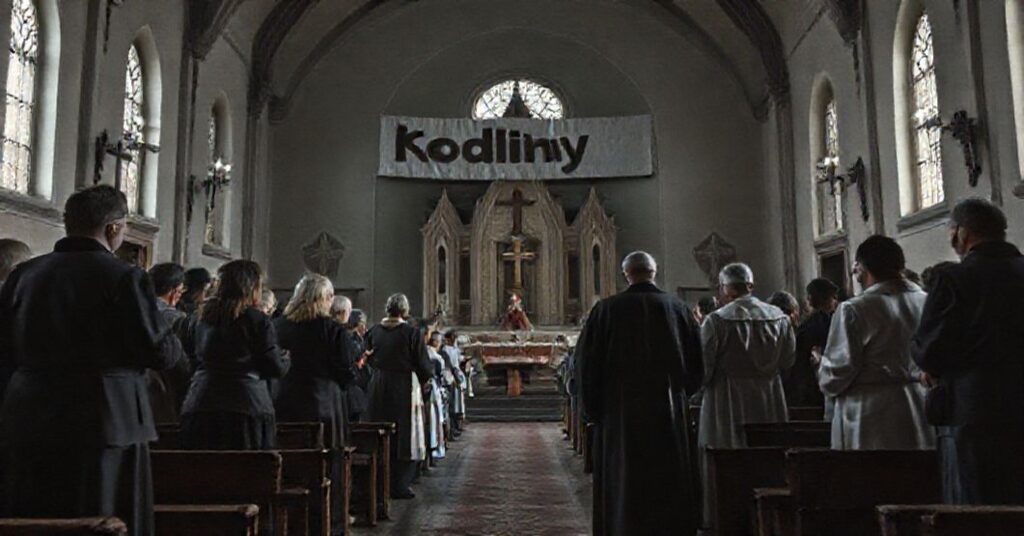 Obraz przedstawiający zanik duchowości w ramach ruchu Kolpinga w Człuchowie i Chojnicach