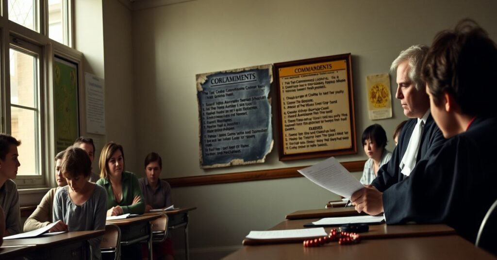 Sądowy zakaz wywieszania Dziesięciu Przykazań w szkołach w Arkansas - sedewakantysty protestują