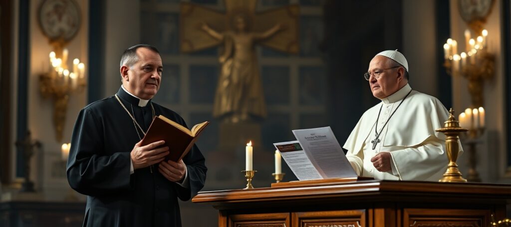 Konflikt władzy w Watykanie: biskup sedevacantysta kontra antypapież w symbolicznym świetle kryzysu Kościoła