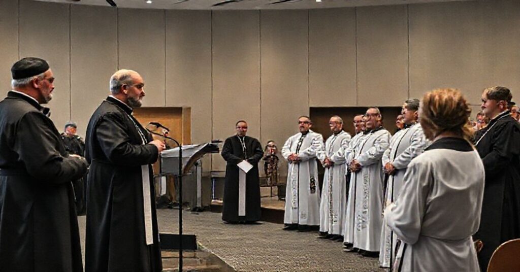 Grupa sedewakantystów obserwuje modernistyczną konferencję w Kaliszu