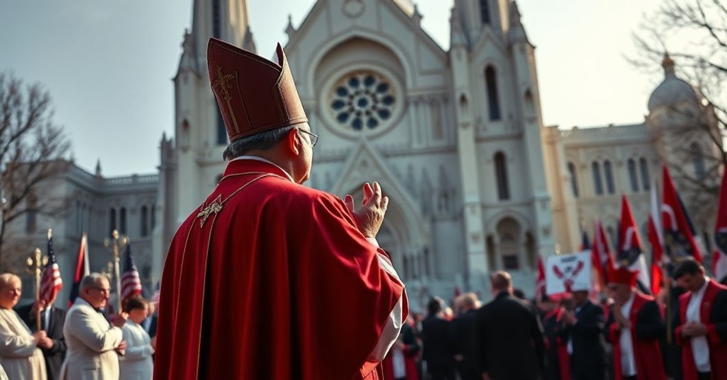 Tradycyjny katolicyzm: Sedewakantystyczna modlitwa przed nowoczesną katedrą św. Mateusza w Waszyngtonie