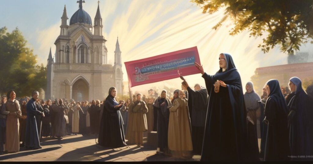 Siostra Dede Byrne protestuje przeciwko pigułce aborcyjnej przed Departamentem Zdrowia USA