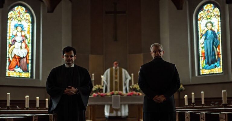 Przykład skandalicznego profanowania sakramentu bierzmowania przez jezuita Jamesa Martina w Św. Pawła Apostoła w Nowym Jorku w 2025 r., z udziałem homoseksualnego dziennikarza Gio Beniteza i jego partnera Tommy'ego DiDario.