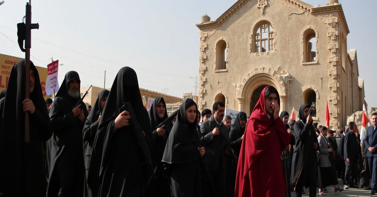 Smętna Wielkanoc w ruinach Syrii – Apostazja chrześcijaństwa w czasach modernizmu Chrześcijanie w Aleppo podczas procesji w Wielki Piątek po ataku na ich wspólnotę