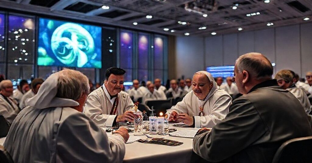 Katolicki sobór w Polsce z widokiem na nowoczesne centrum kosmiczne ESA