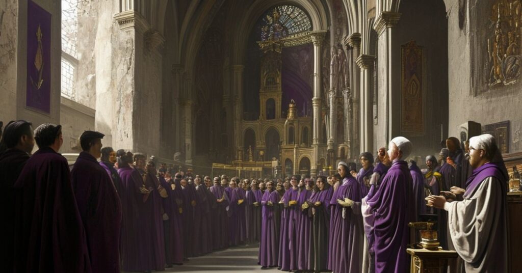 Sobór w Poznaniu - Aula Arcybiskupa Antoniego Baraniaka z młodzieżą podczas kontrowersyjnej Olimpiady Teologii Katolickiej pod hasłem o św. Ottonie z Bambergu.