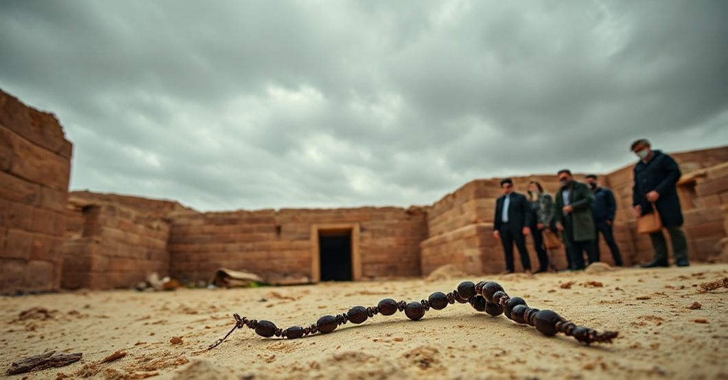 Grobowiec Khentiki w Sakkarze - Zniszczenie Dzieła Ludzkich Rąk Pusty grobowiec w Sakkarze z ukradzionym malowidłem przedstawiającym pogański kalendarz egipski