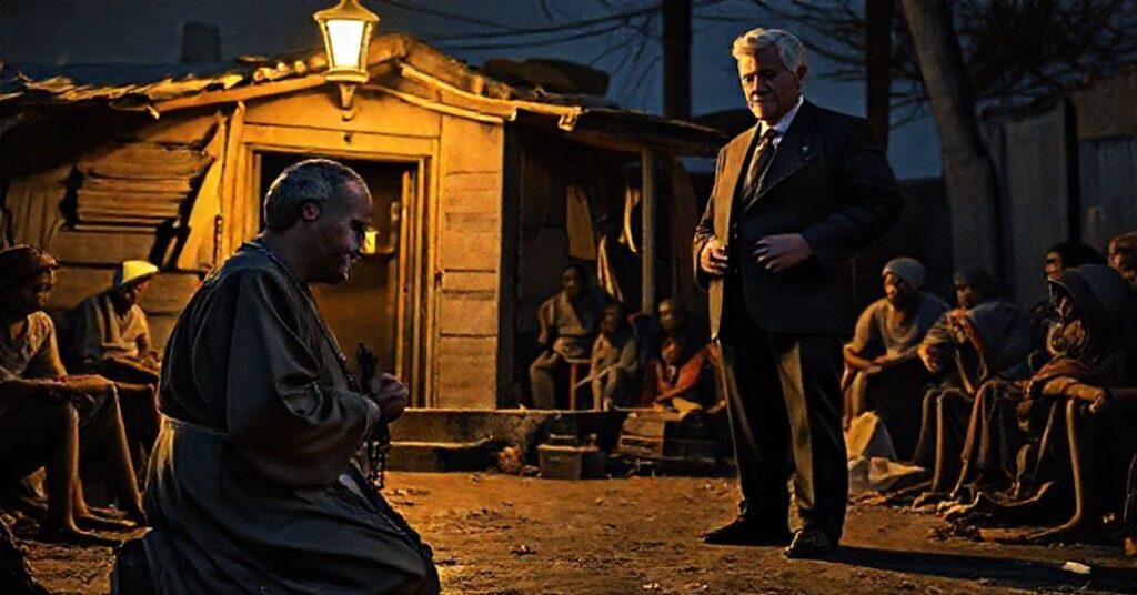 Kleryk modli się w biednej dzielnicy Teksasu podczas sporu prawniczego o wolność religijną