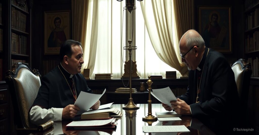 Spotkanie Davide Pagliaraniego z FSSPX z "kardynałem" VÍctorem Manuelem FernÁndezem w Watykanie w 2026 roku.