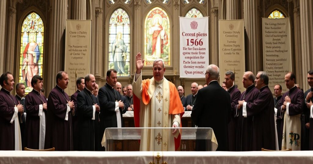 Stanisław Pribył podczas ceremonii nominacji na arcybiskupa Pragi w Katedrze św. Wita