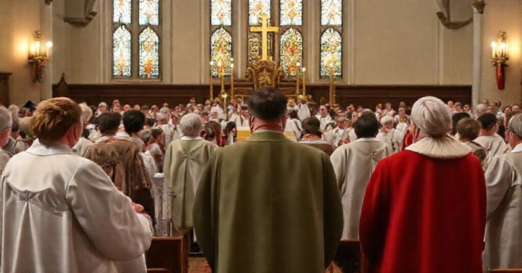 Uroczystość włączenia nowych "kanoników" do Strzyżowskiej Kapituły Kolegiackiej w koście pod wezwaniem Niepokalanego Poczęcia NMP.