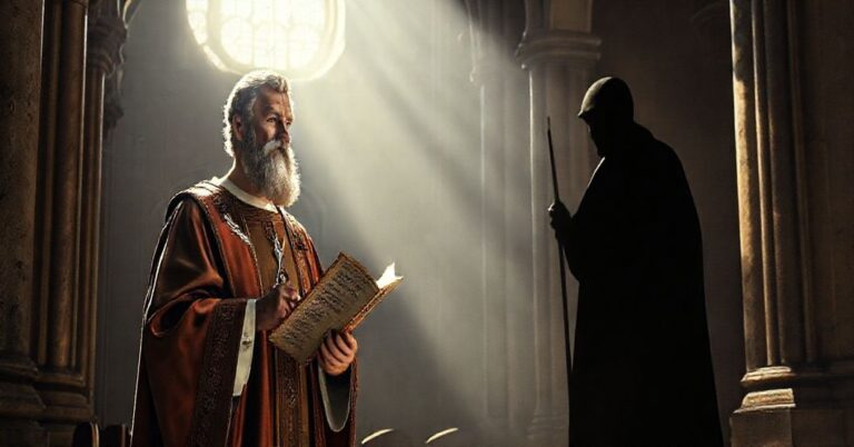 Tradycyjny wizerunek świętego Tomasza z Akwinu w porównaniu z nowoczesnym przedstawieniem Newmana, symbolizujący konflikt między katolicką ortodoksją a nowoczesnym modernizmem.