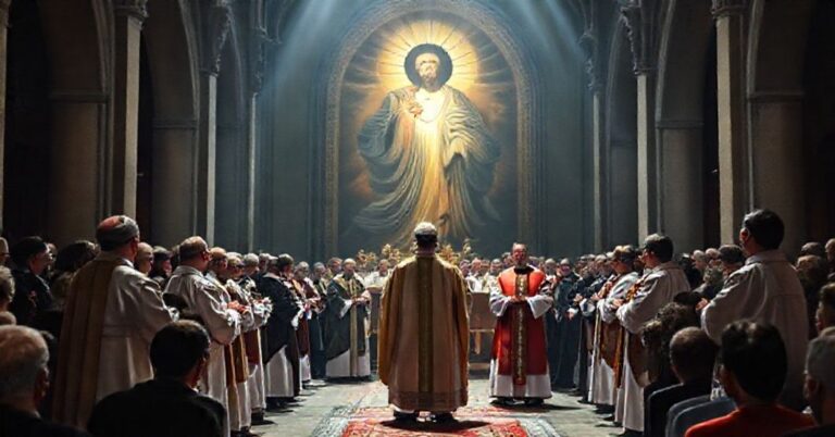 Zbliżenie na sympozjum w Paray-le-Monial z przedstawicielami Zgromadzenia Najświętszych Serc promującymi fałszywą dewocję do Serca Jezusowego.