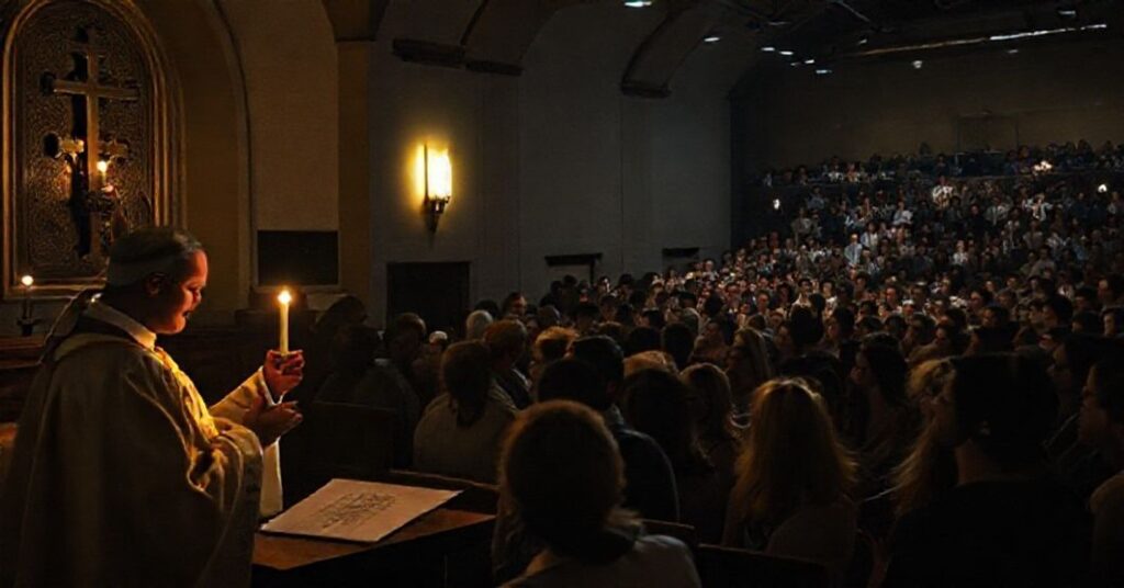 Tradycyjna msza święta w kontrast z synkretycznym spotkaniem młodzieży w Rzeszowie