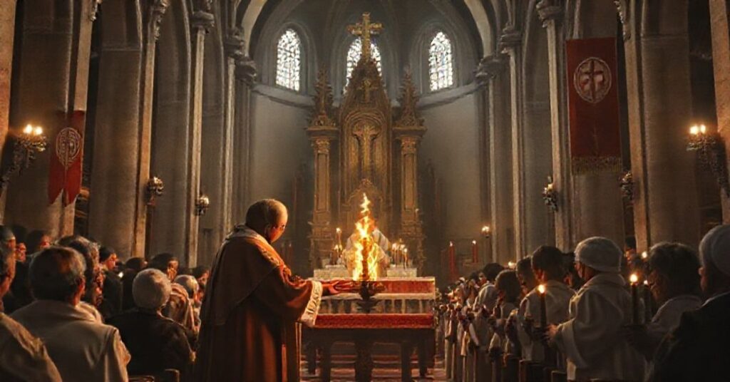 Synkretyczna ceremonia w Ełku z udziałem „biskupa” Jerzego Mazura i harcerzy