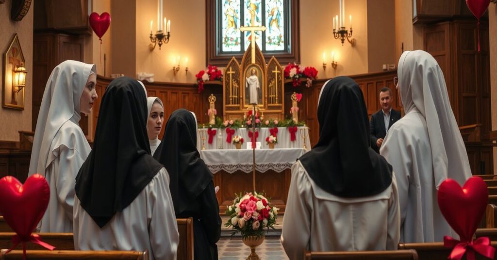 Obraz przedstawiający niebezpieczny synkretyzm wydarzenia "Walentynki z Jezusem" w Pliszczynie