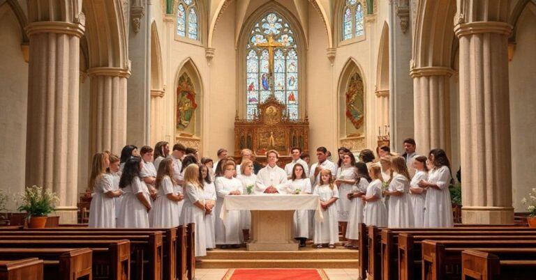 Szwedzki chór wykonuje pieśni "św. Lucy" podczas Novus Ordo Missae w Bazylice św. Piotra.