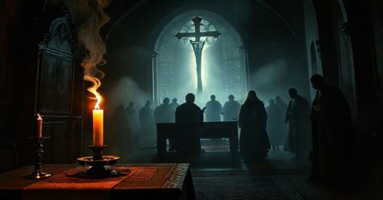 Ciemne i ponure przedstawienie niebezpieczeństw praktyk teozoficznych