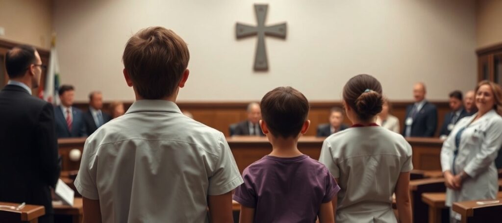 Ugodowy akt podpisywany przez przedstawicieli Texas Children's Hospital i Departamentu Sprawiedliwości Teksasu w sprawie pierwszej kliniki detransycyjnej w USA
