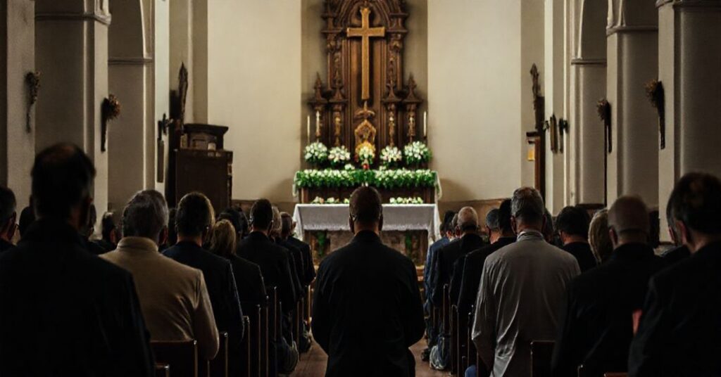 Cerkiew katolicka w Bełchatowie - tradycyjne nabożeństwo w uroczystym, poważnym nastroju