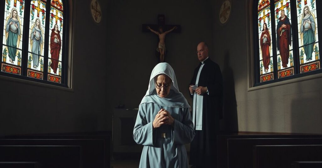 Obraz przedstawiający tradycyjne katolickie życie konsekrowane w kontrastcie z nowoczesnymi poglądami Dykasterii ds. Życia Konsekrowanego w 2026 roku