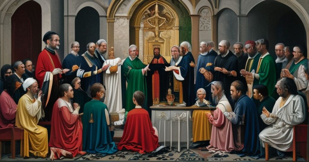 Tradycyjny katolicki Mszał z kontrastowym widokiem na nowoczesne praktyki biblijne w duchu posoborowym