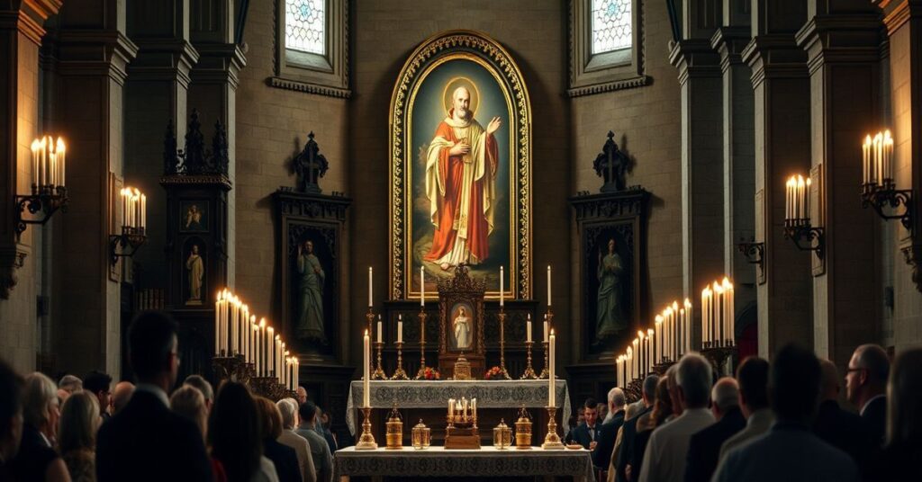 Tradycyjna Msza Trydencka w kościele z zaangażowaną wspólnotą podczas Wielkiego Postu