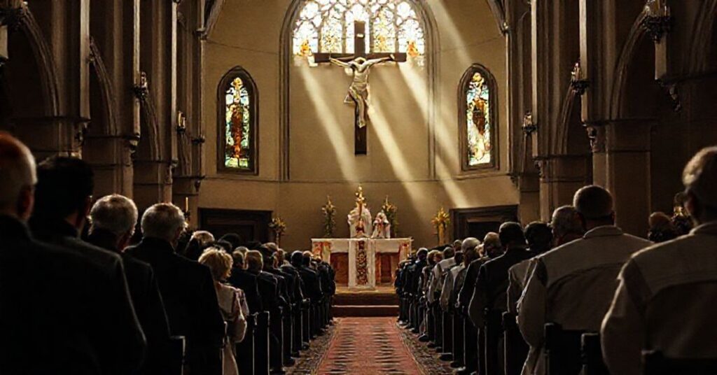 Sobór katolicki w tradycyjnej liturgii Trydenckiej po tragedii w szkole Annunciation.