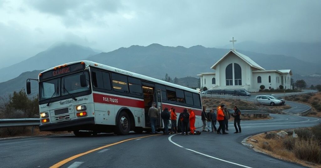 Poważne wypadki z udziałem autobusu z młodzieżą z parafii Matki Bożej Guadalupe w Santa Ana w Kalifornii